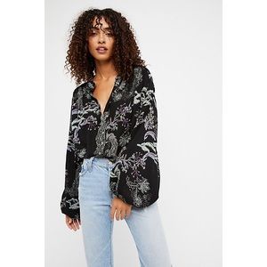 Free People Printed Blouse